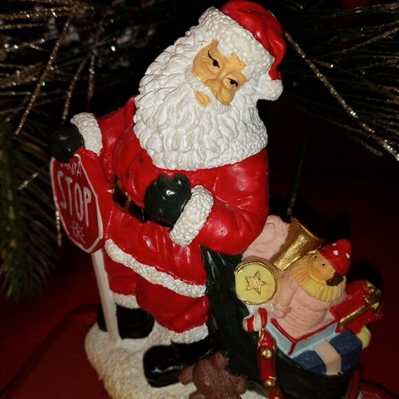 Vtg. NCE Santa Claus Cast Iron Stocking Hanger frame - Picture 4 of 9